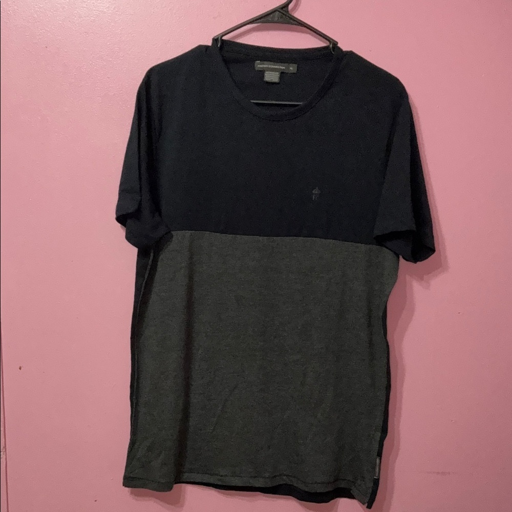 French Connection Black and Gray T shirt Men's size xl